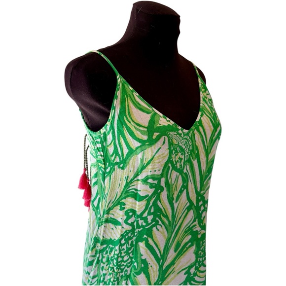 Lilly Pulitzer Allair Maxi Beach Dress Toucan Green Coca Loca Womens Size XXS - Picture 13 of 15